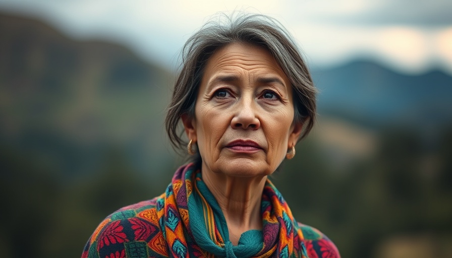 Contemplative woman dealing with heat impacts, highlighting living with climate change.