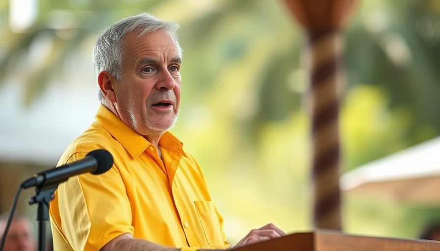 Uganda presidential election candidates 2024, man speaking at podium outdoors.