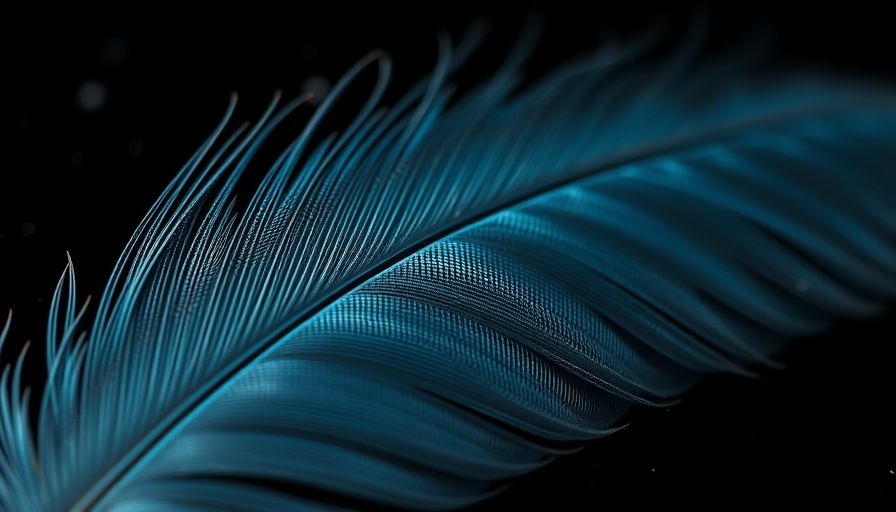 Microscope reveals intricate patterns of feathers, sharp macro view