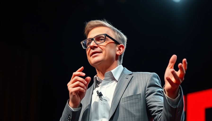 Speaker discussing the darknet kill list at a TED talk.