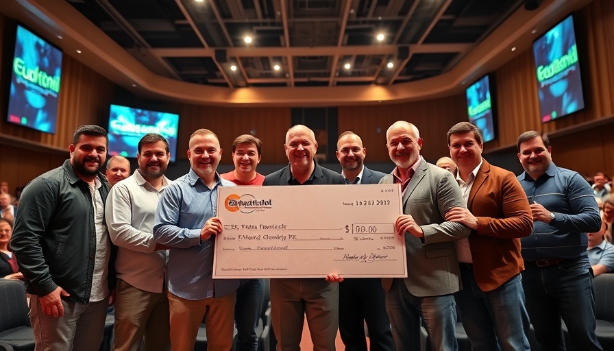 Digital Skilling in Africa: Group with award check at ceremony.