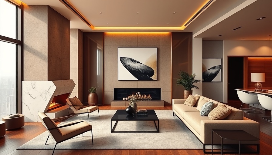 Modern Athens penthouse living room with stylish decor and natural light.