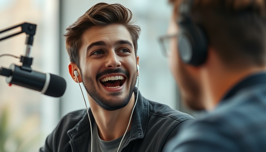 Young man in podcast discussing AI policy and governance for Africa.