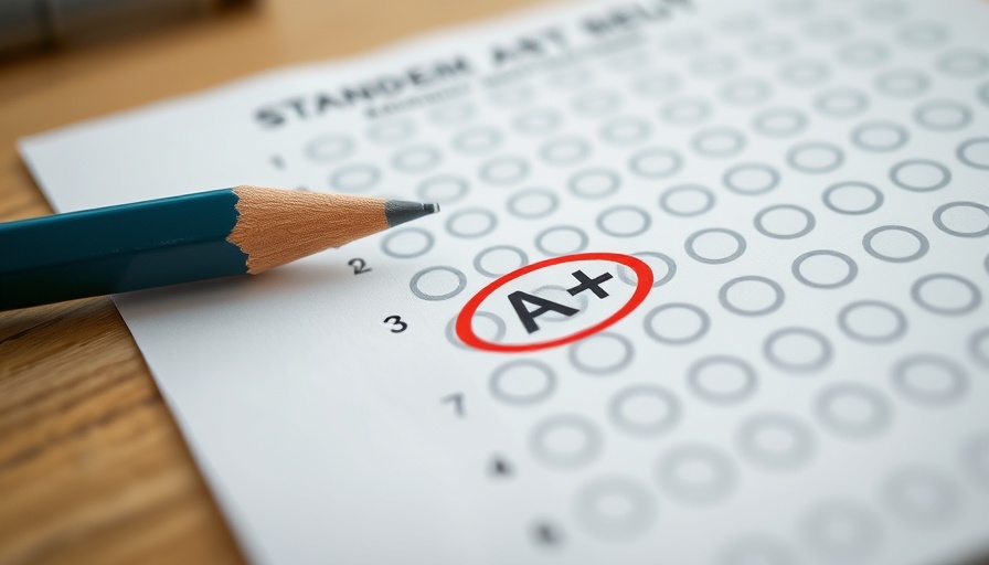 Test sheet with A+ grade highlighting alternative grading systems in education.