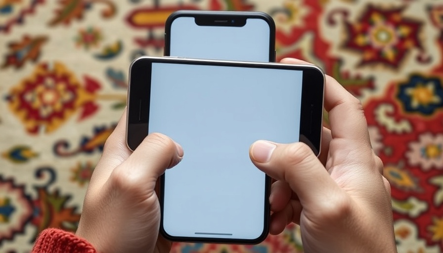 Smartphone on traditional carpet, illustrating Afghanistan internet blackout.