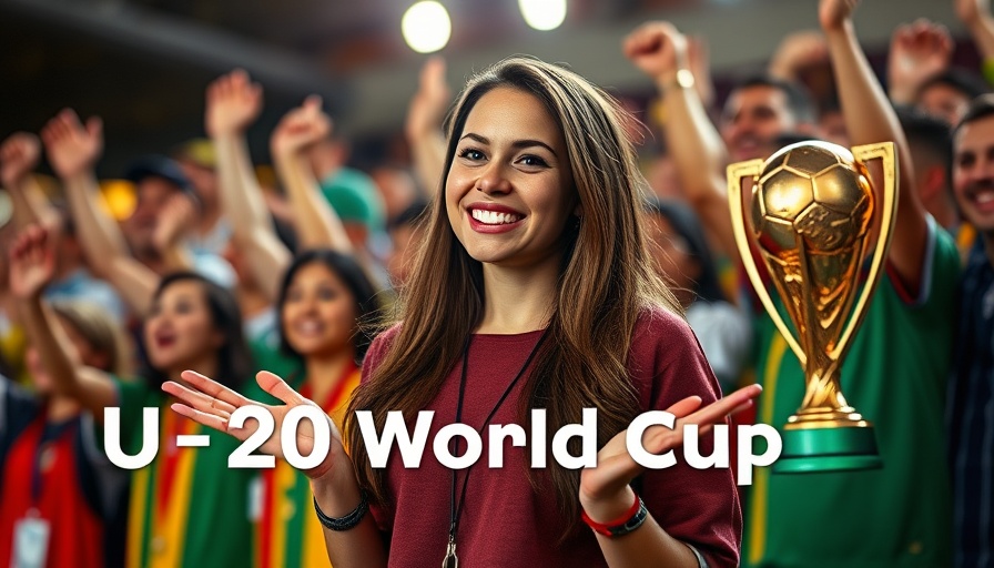 Digital composition of a woman on U-20 World Cup choices.