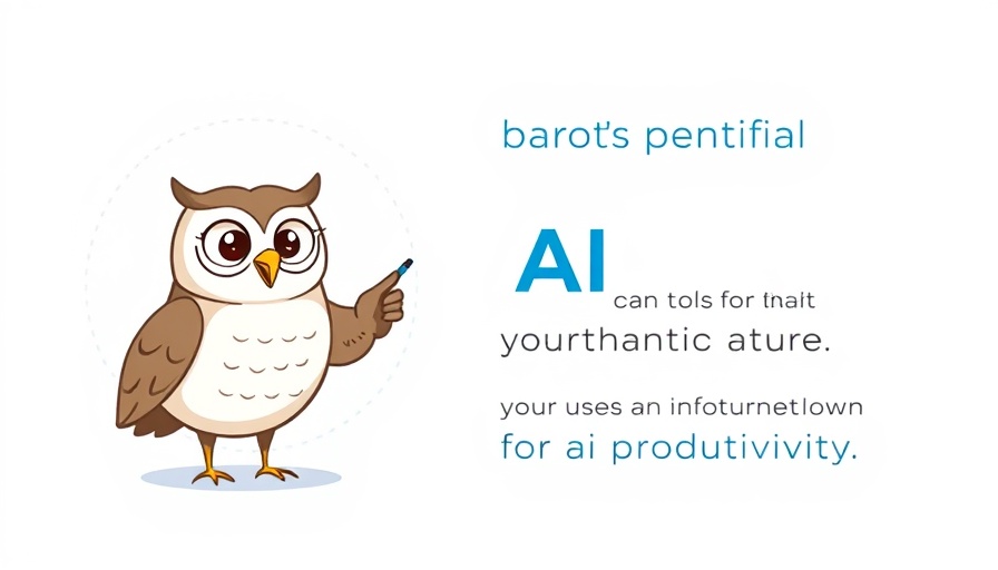 Cartoon owl with AI tools text for ChatGPT Agent Mode for Productivity.