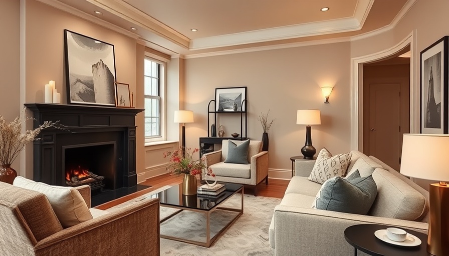 Upper West Side pied-à-terre living room with elegant decor.