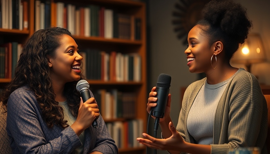 Two women discussing politics in a split-screen video podcast about Trump's plan to fire federal workers.