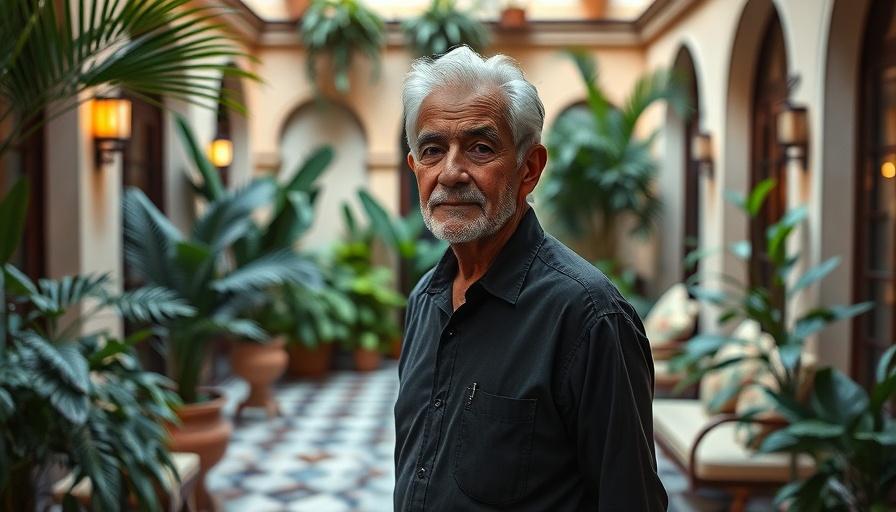 Villa Josie real estate peaceful indoor courtyard with decor.