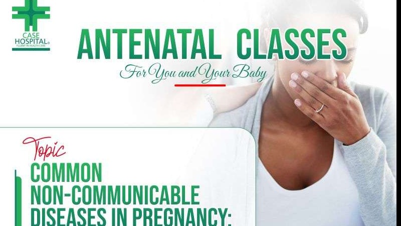 Maternal Health Camp at Case Clinic flyer with services and contact details