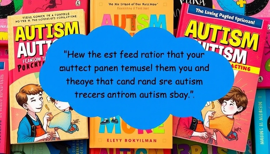 Colorful book covers highlighting autism representation.