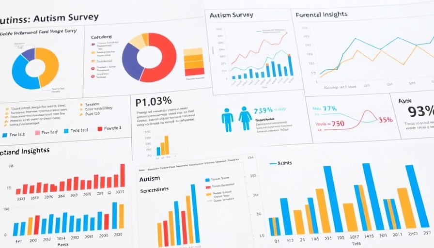 Autism Survey cover showing data trends and respondent statistics.