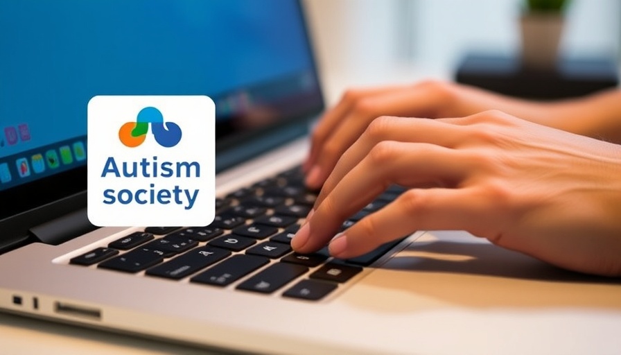 Autism Society Disaffiliation Wisconsin hands typing on laptop.