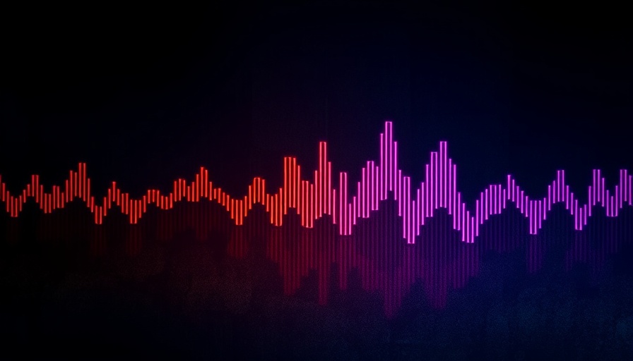 Abstract audio waves depicting voice preservation with AI.