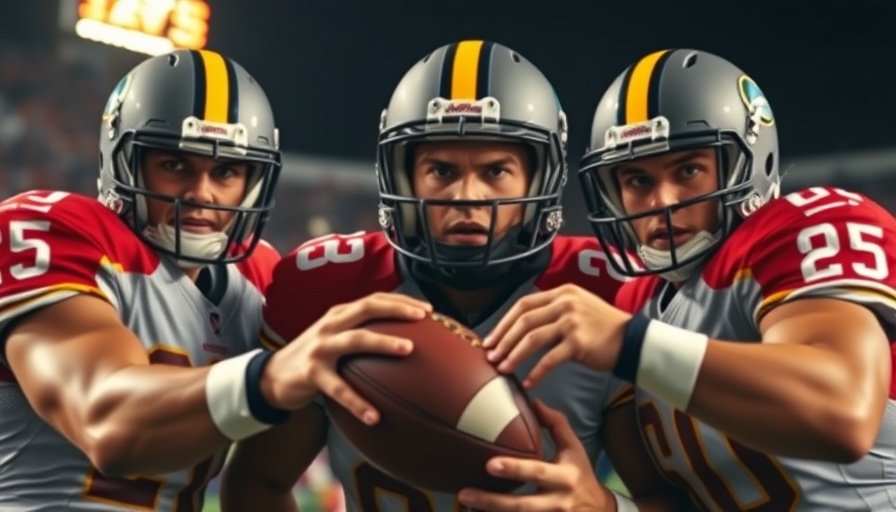 AI sports betting in football game action with player highlights