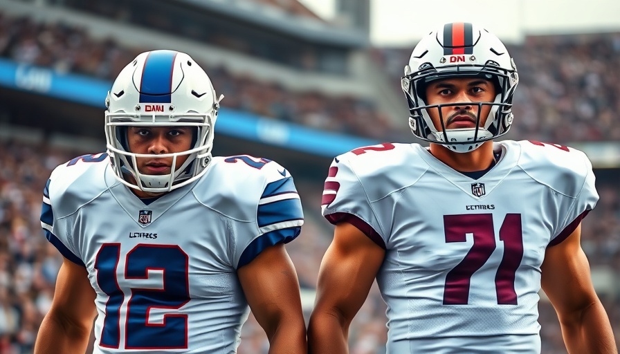 Focused football players in NFL uniforms, representing NFL predictions.