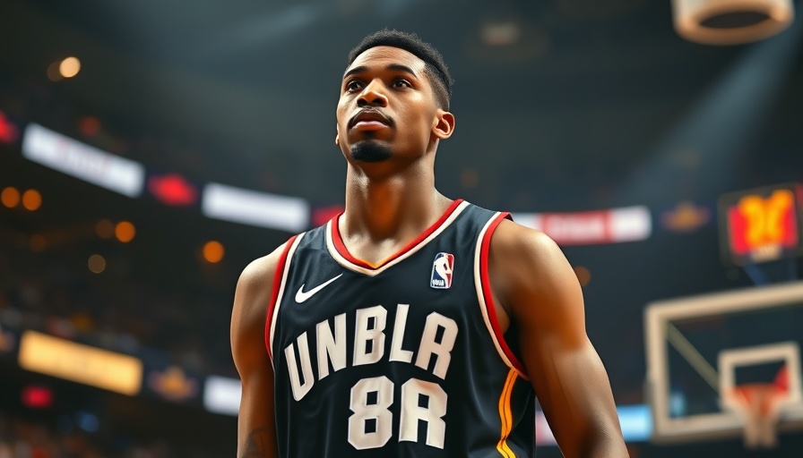 AI sports betting focus with engaged NBA player on court.