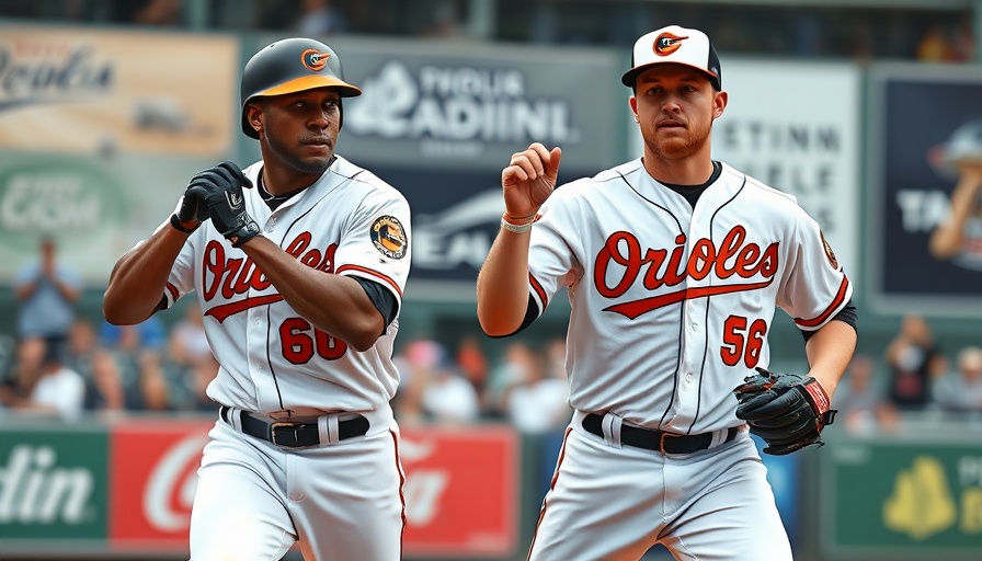 Dynamic baseball players showcasing potential in Orioles future roster moves.