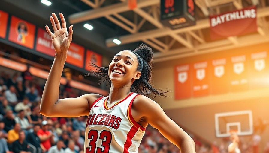 AI sports betting: Female basketball player in action on court.