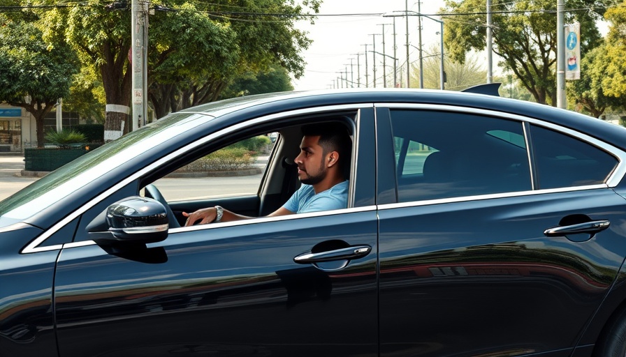 AI sports betting scene in a black car during traffic.