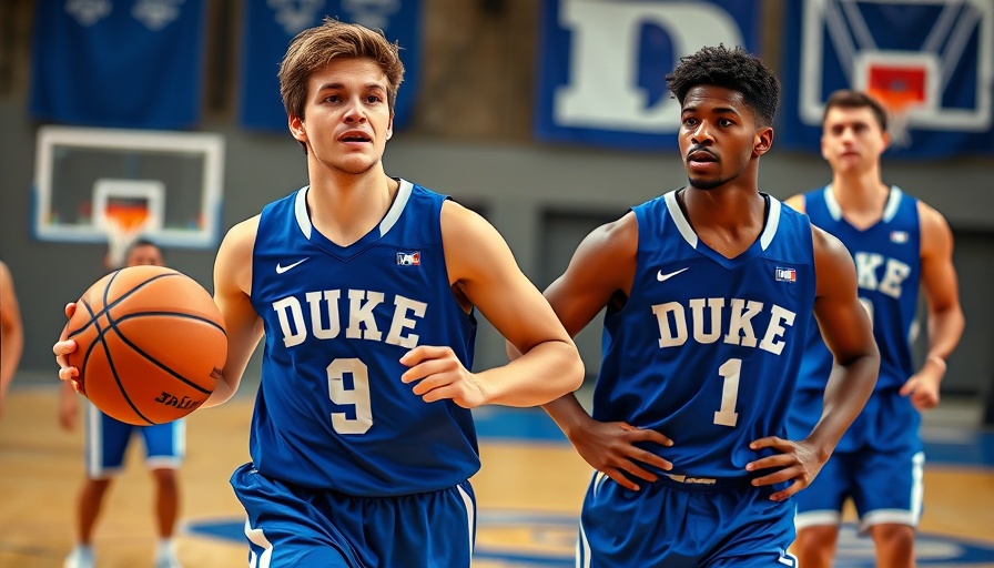 Cameron Boozer Duke Basketball players during summer shootaround.