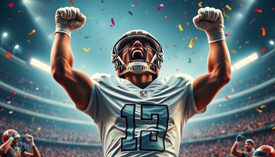 Dynamic football player collage depicting career evolution, Every Tom Brady Super Bowl.
