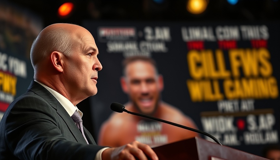 AI sports betting discussion at UFC press conference.