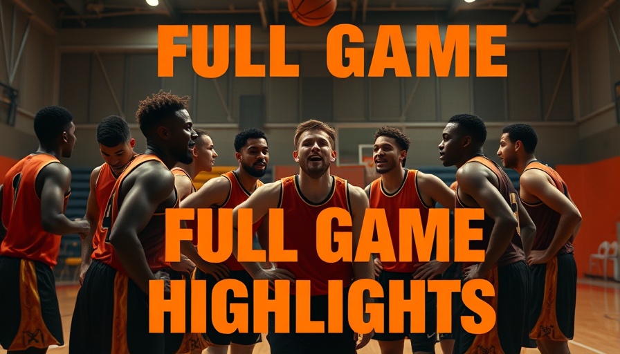 AI sports betting insights: Basketball players in huddle with bold text overlay.