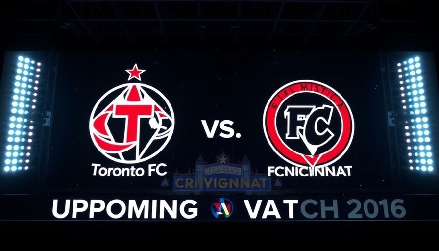 AI Sports Betting: Toronto FC vs FC Cincinnati match graphic.