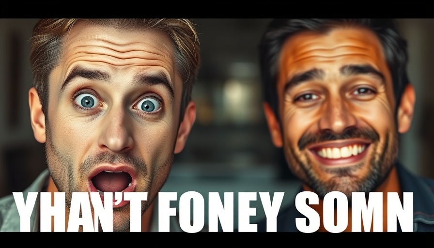 Two men with contrasting expressions discussing blackface.