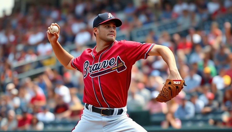 Atlanta Braves player pitching in a stadium during a game analysis scene.