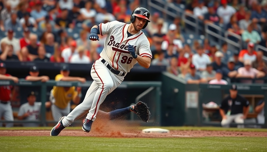 Atlanta Braves player avoids a tag during an intense game.