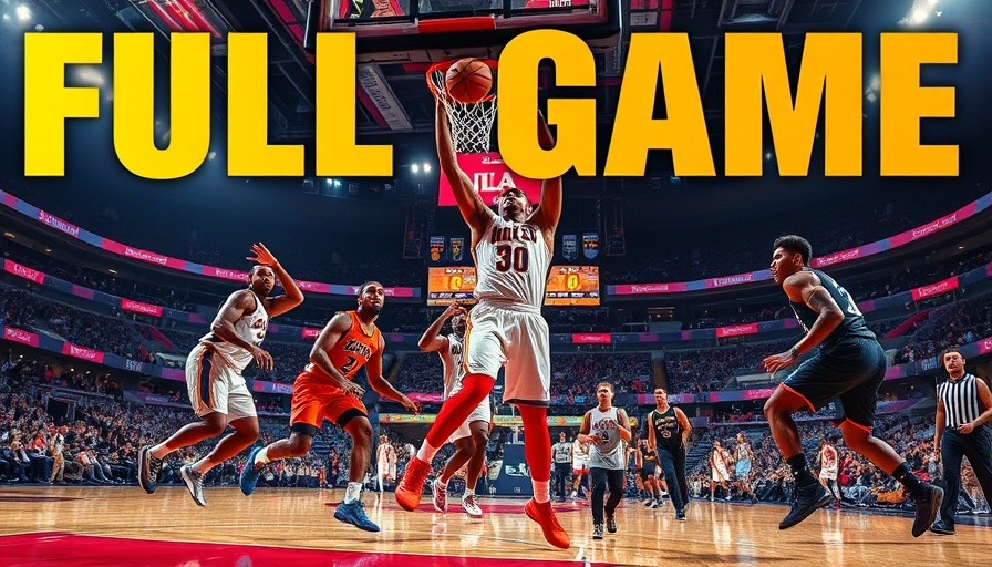 AI sports betting themed basketball highlights poster with players and bold text.