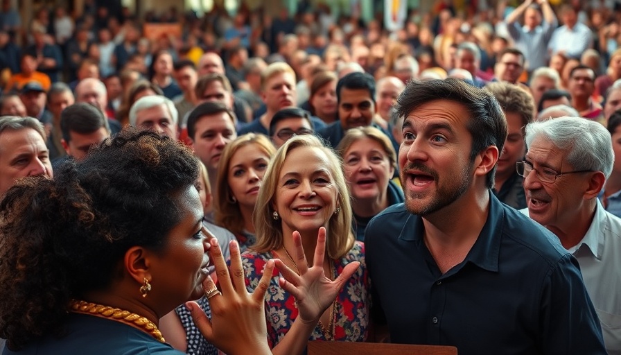 Empathy in Political Discourse highlighted in intense debate scene.