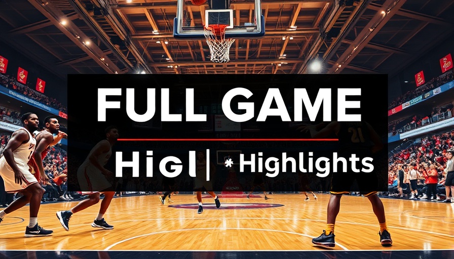 Basketball game highlights showing players in action with team logos.