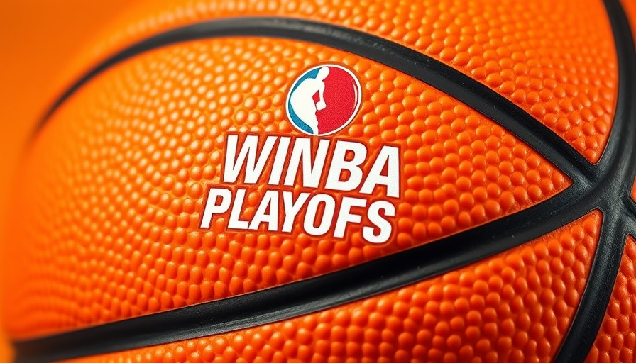 WNBA Playoffs logo on orange basketball texture.