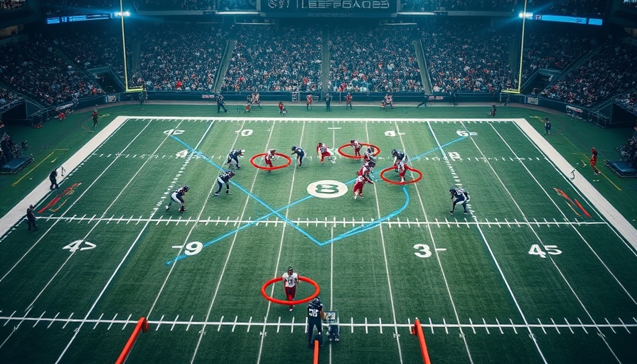 Blitz Zero NFL strategy analysis with player positions and markings.
