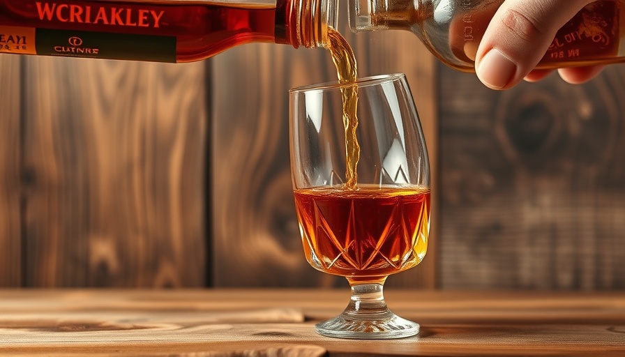 Pouring Bushmills 26 Year Old Crystal Malt whiskey into a glass.