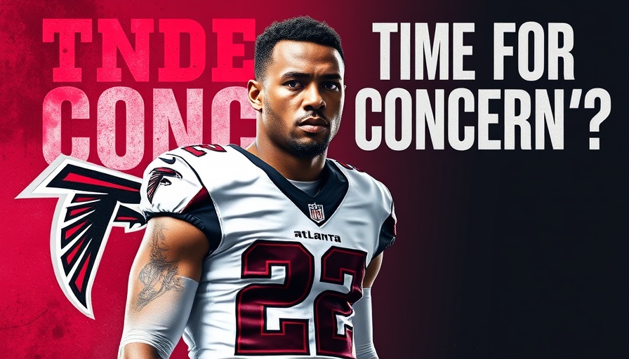 Atlanta Falcons player with text: Time for concern???