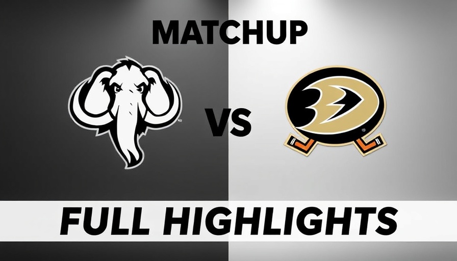 Mammoth vs. Ducks highlights graphic with logos.