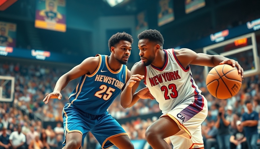 Intense basketball action, highlighting AI sports betting potential.