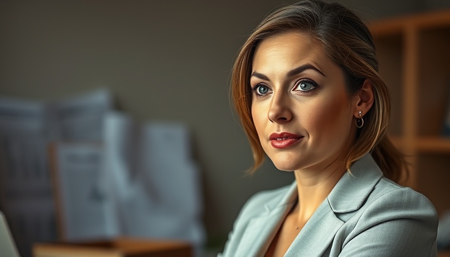 Professional woman discussing TPUSA finances in a studio setting.