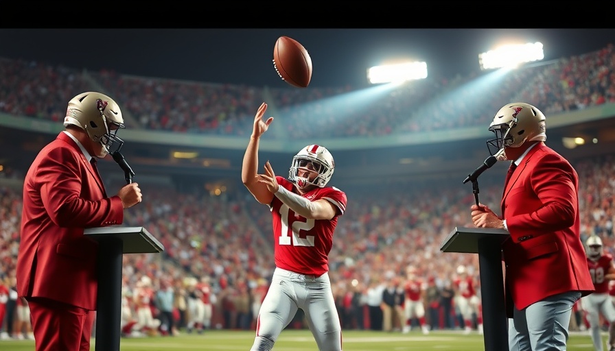 NFL predictions analysis featuring commentators and action.