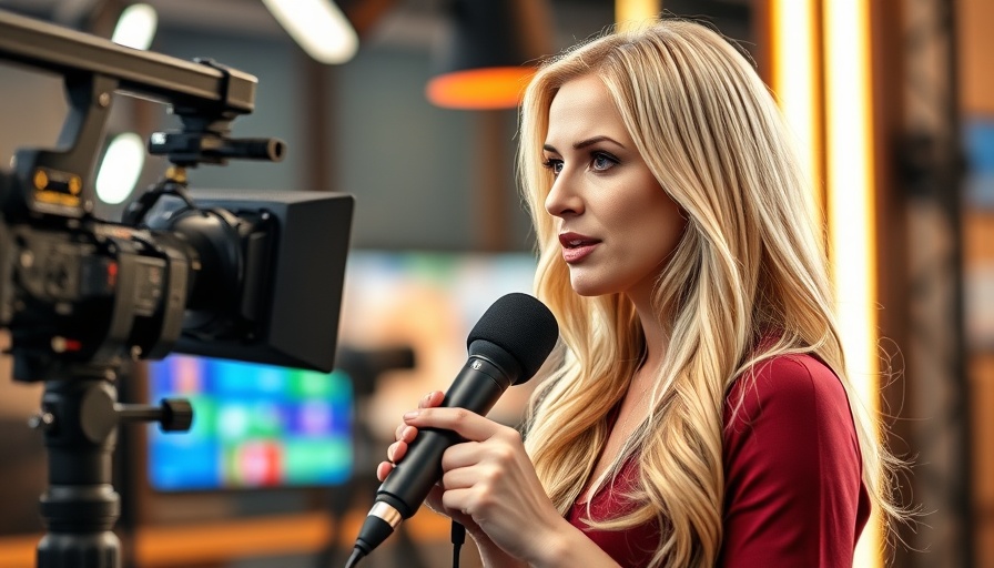 Charlie Kirk Father Family Values: Blonde woman broadcasting in studio.