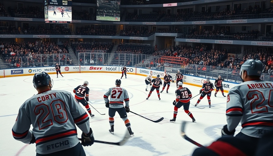 Take Your Kids to Work Day at a hockey game with players and fans.