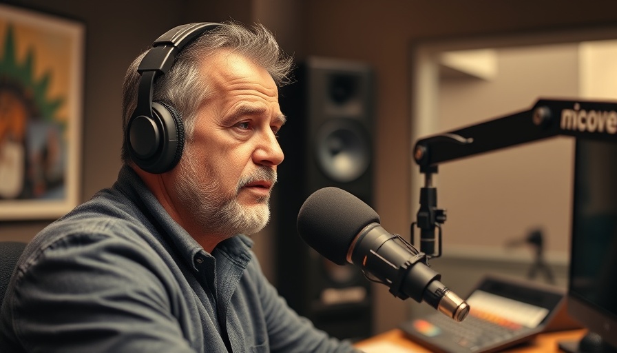 The Golden Mic: Broadcaster in studio discussing freedom of speech.