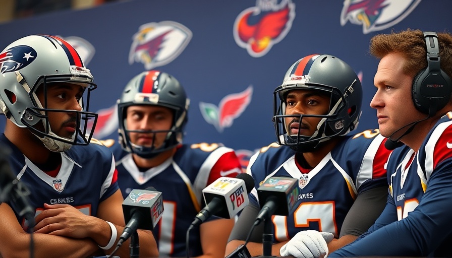 AI sports betting discussion with thoughtful football players.