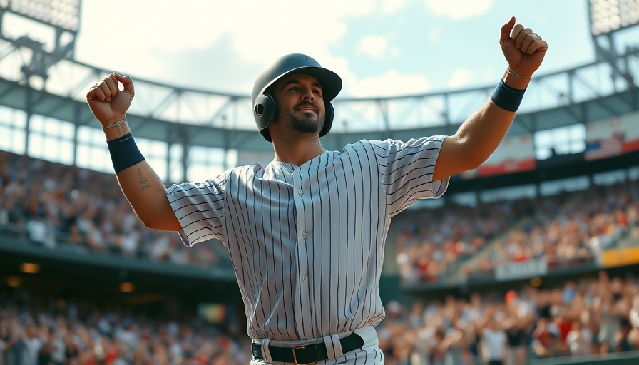 AI sports betting; baseball player celebrates home run in stadium.