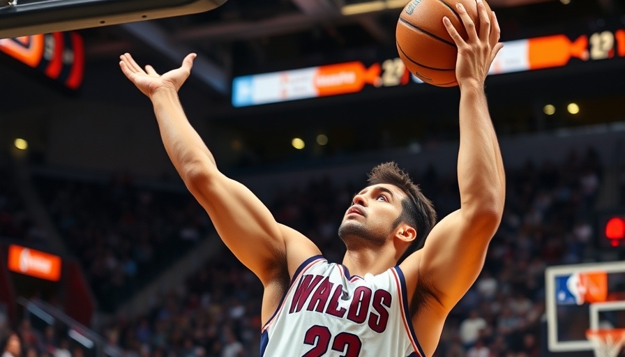 AI sports betting concept with basketball game in action.